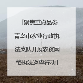 聚焦重点品类 青岛市农业行政执法支队开展农资网络执法巡查行动