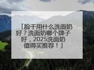 脸干用什么洗面奶好？洗面奶哪个牌子好，2025洗面奶值得买推荐！