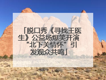 脱口秀《寻找王医生》公益场爆笑开演 “北下关情怀”引发观众共鸣