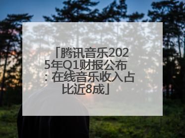 腾讯音乐2025年Q1财报公布：在线音乐收入占比近8成