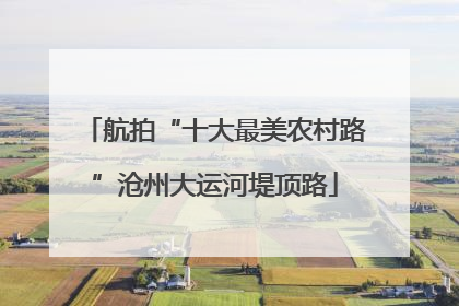 航拍“十大最美农村路”沧州大运河堤顶路
