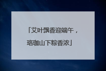 艾叶飘香迎端午，珞珈山下粽香浓