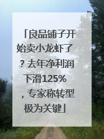 良品铺子开始卖小龙虾了？去年净利润下滑125%，专家称转型极为关键