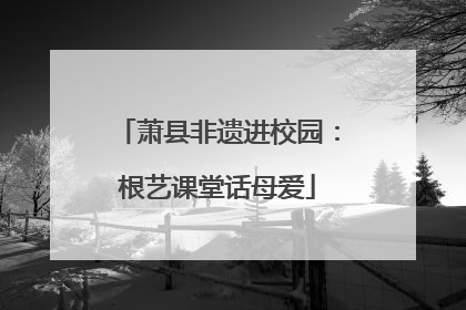 萧县非遗进校园：根艺课堂话母爱