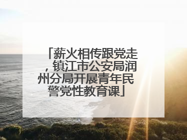 薪火相传跟党走，镇江市公安局润州分局开展青年民警党性教育课