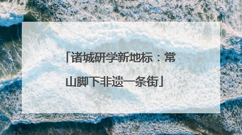 诸城研学新地标：常山脚下非遗一条街