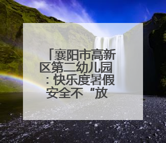 襄阳市高新区第二幼儿园：快乐度暑假 安全不“放假”