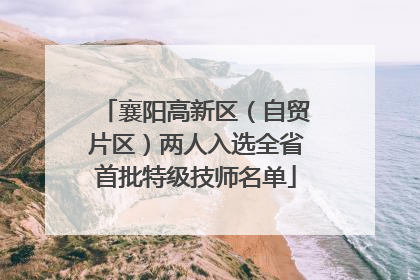 襄阳高新区（自贸片区）两人入选全省首批特级技师名单