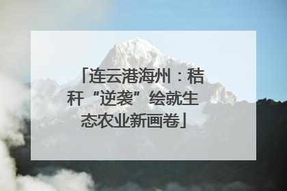 连云港海州：秸秆“逆袭”绘就生态农业新画卷