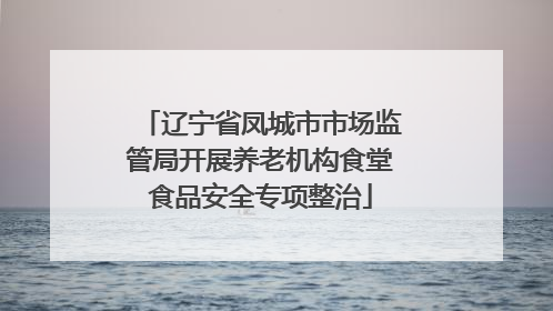 辽宁省凤城市市场监管局开展养老机构食堂食品安全专项整治