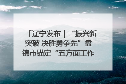 辽宁发布｜“振兴新突破 决胜勇争先”盘锦市锚定“五方面工作”力争全年地区生产总值增长5.5%左右