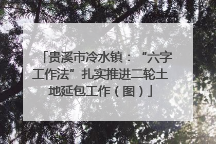 贵溪市冷水镇：“六字工作法”扎实推进二轮土地延包工作（图）