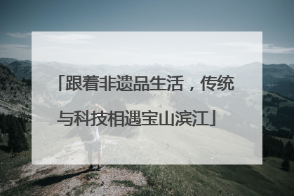 跟着非遗品生活，传统与科技相遇宝山滨江