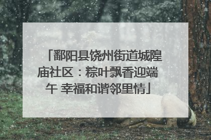 鄱阳县饶州街道城隍庙社区：粽叶飘香迎端午 幸福和谐邻里情