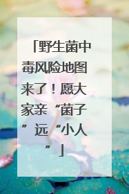 野生菌中毒风险地图来了！愿大家亲“菌子”远“小人”