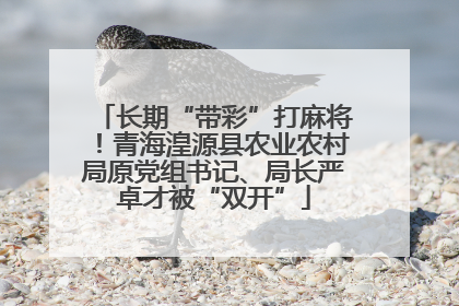 长期“带彩”打麻将！青海湟源县农业农村局原党组书记、局长严卓才被“双开”