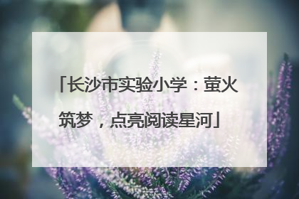 长沙市实验小学：萤火筑梦，点亮阅读星河