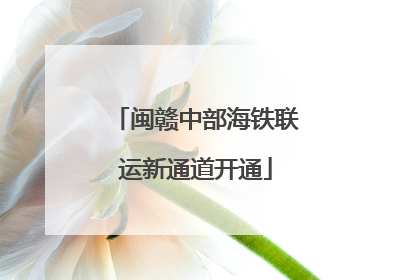 闽赣中部海铁联运新通道开通
