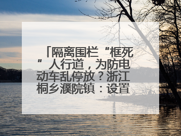 隔离围栏“框死”人行道，为防电动车乱停放？浙江桐乡濮院镇：设置有误，连夜整改