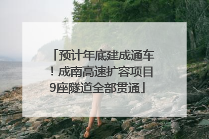 预计年底建成通车！成南高速扩容项目9座隧道全部贯通