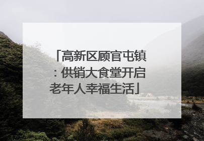高新区顾官屯镇：供销大食堂开启老年人幸福生活