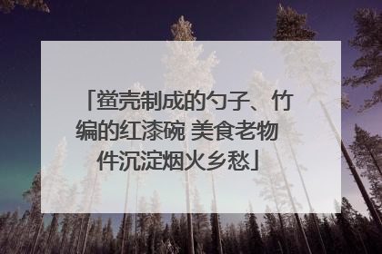 鲎壳制成的勺子、竹编的红漆碗 美食老物件沉淀烟火乡愁