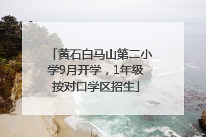 黄石白马山第二小学9月开学，1年级按对口学区招生