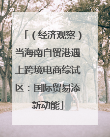 （经济观察）当海南自贸港遇上跨境电商综试区：国际贸易添新动能