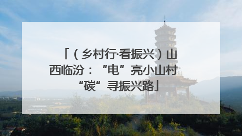 （乡村行·看振兴）山西临汾：“电”亮小山村 “碳”寻振兴路