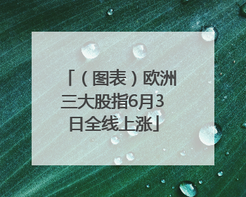 （图表）欧洲三大股指6月3日全线上涨