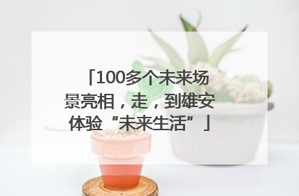 100多个未来场景亮相，走，到雄安体验“未来生活”