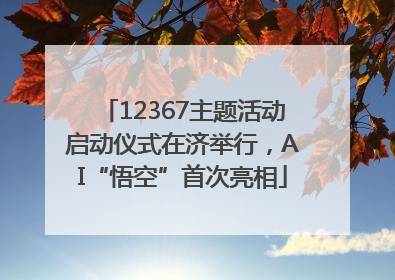 12367主题活动启动仪式在济举行，AI“悟空”首次亮相