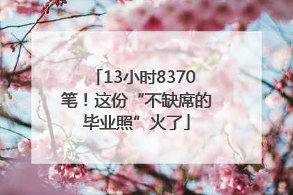 13小时8370笔！这份“不缺席的毕业照”火了