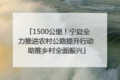1500公里！宁夏全力推进农村公路提升行动 助推乡村全面振兴