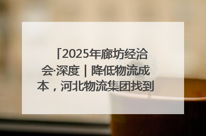 2025年廊坊经洽会·深度｜降低物流成本，河北物流集团找到一把“金钥匙”