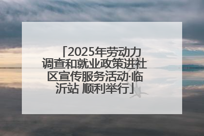 2025年劳动力调查和就业政策进社区宣传服务活动·临沂站 顺利举行