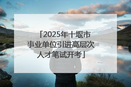 2025年十堰市事业单位引进高层次人才笔试开考