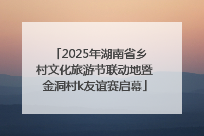 2025年湖南省乡村文化旅游节联动地暨金洞村k友谊赛启幕