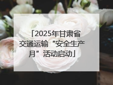 2025年甘肃省交通运输“安全生产月”活动启动