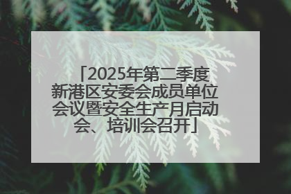 2025年第二季度新港区安委会成员单位会议暨安全生产月启动会、培训会召开