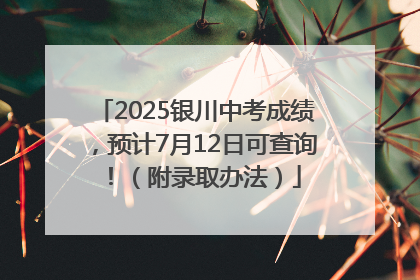 2025银川中考成绩，预计7月12日可查询！（附录取办法）