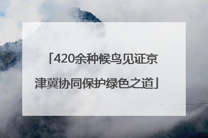 420余种候鸟见证京津冀协同保护绿色之道